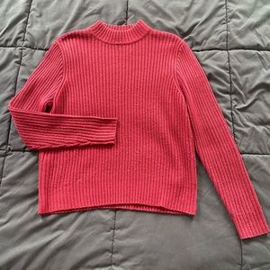 Mock Neck Maroon Sweater